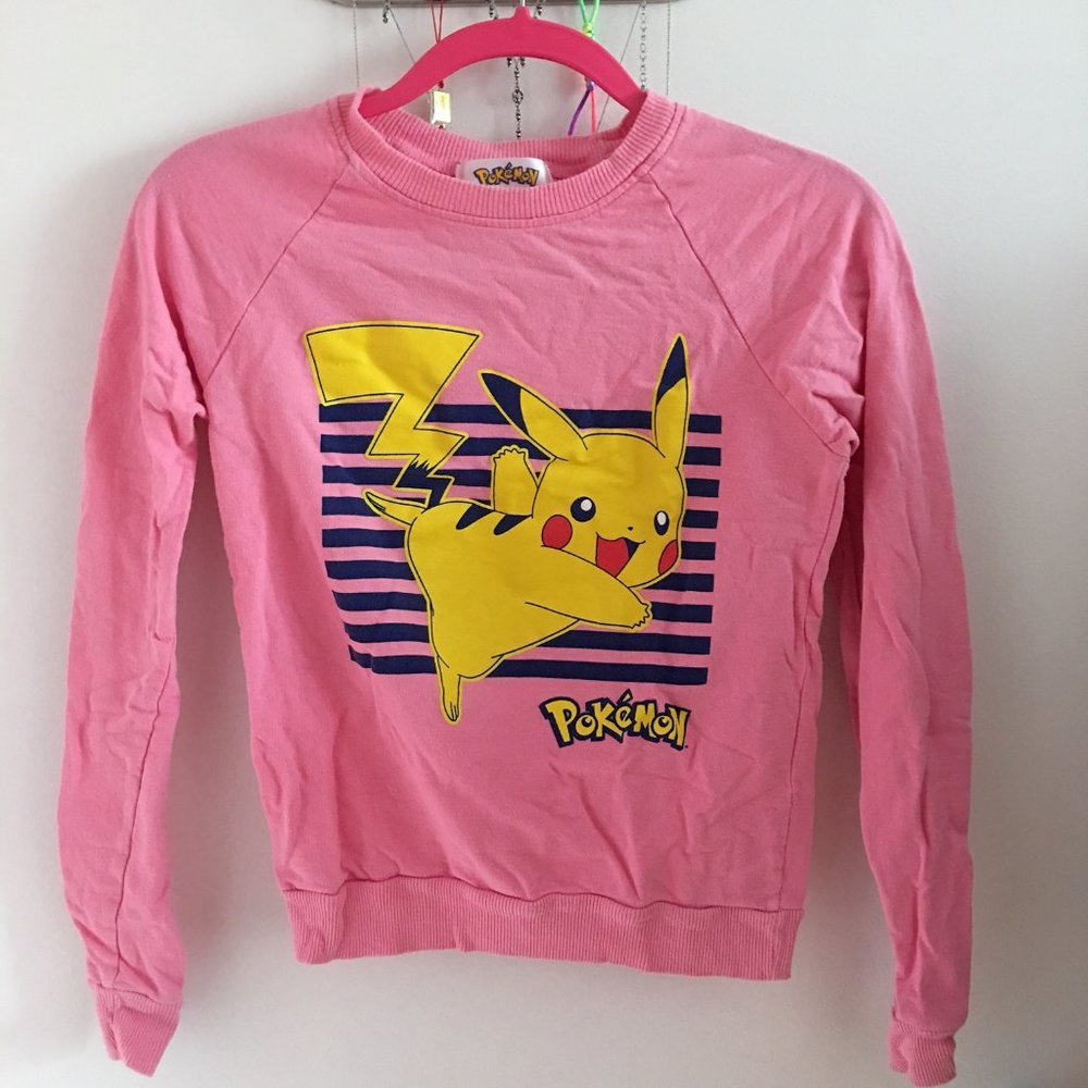 Pink Pikachu Pokemon Sweatshirt